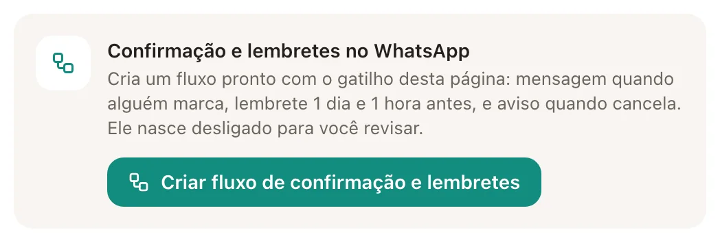 O botão fica no fim da seção Compartilhar da página.