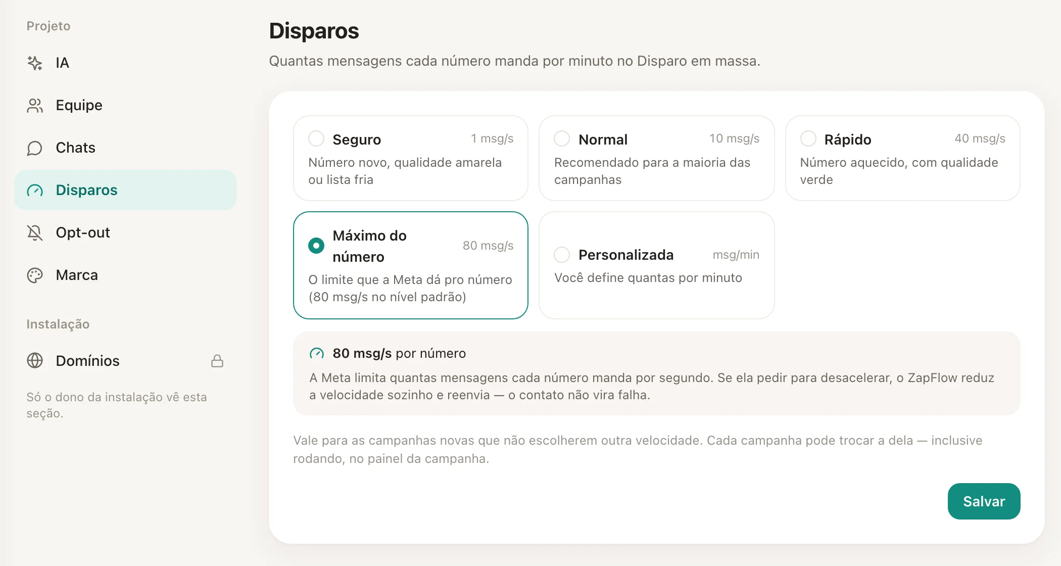 config-disparos